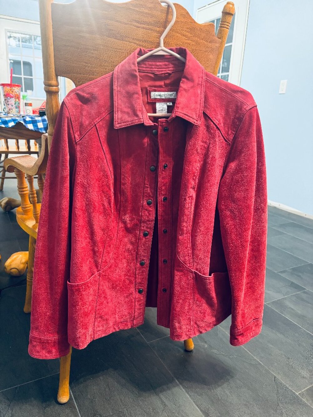 COLDWATER CREEK FUSCHIA SUEDE JACKET